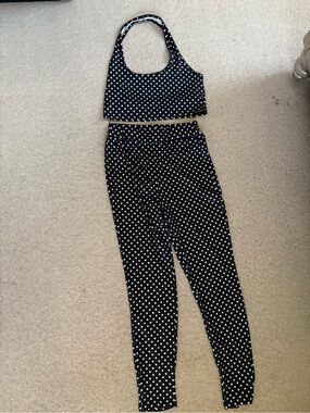 Polka Dot High-Waist Leggings - Black/White